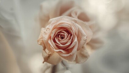 Pink rose petals in dried state serving as a textured backdrop for floral design layouts