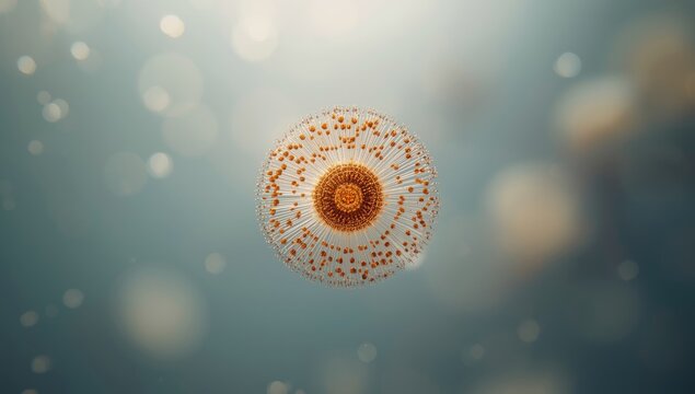 Lugol-stained marine diatom specimen prepared for scientific examination and study