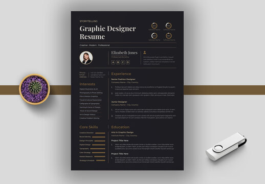 Modern Graphic Resume Layout