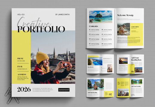 Modern Portfolio Magazine Template Layout