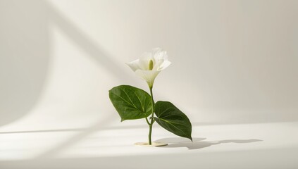 Houttuynia flower isolated on a background for educational material, World Plant Day