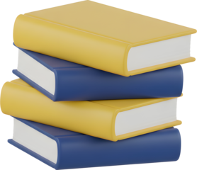 3D Clay Stack of School Books Icon