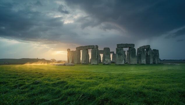 Ancient stone circle in Wiltshire, England, archaeological significance and preservation