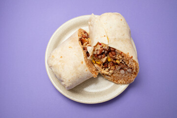 Traditional Mexican Food - Burrito, on dish