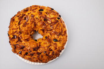 traditional portuguese Chrismas cake Bolo rainha