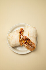 Traditional Mexican Food - Burrito, on dish