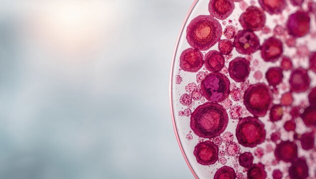 Blood smear with nucleated red blood cells indicating erythroblastosis fetalis from Rh incompatibility, emphasizing fetal blood analysis