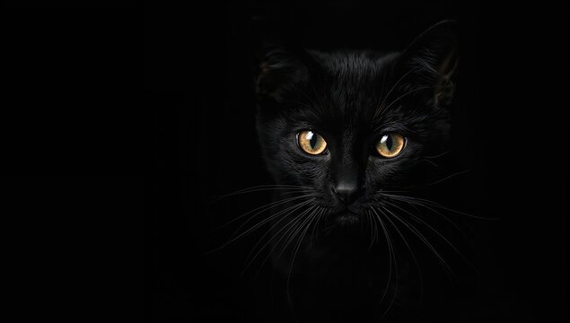 Domestic cat with intense stare, highlighting curiosity and alertness in a living space