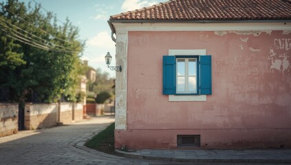 Pink and blue shades in a graphic pattern serving as a layout background for editorial headers or interfaces, focusing on color pairing