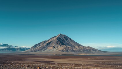 Steep, barren mountains in the remote Gebirge with rocky summits and vast, empty landscape, highlighting erosion vulnerability