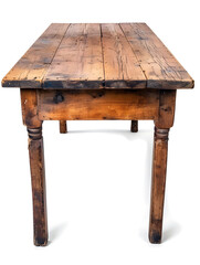 Antique rustic wooden farmhouse dining table