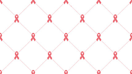 Pattern of pink ribbons Vector