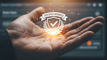 Trusted Business Shield in Hand