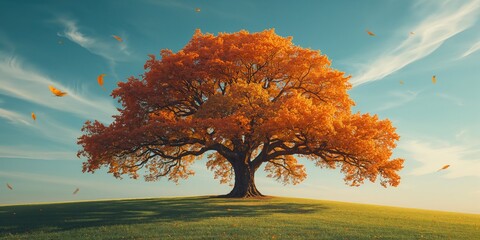 Dallas park during fall with vibrant leaf cover, suitable for editorial header backgrounds, autumn observance