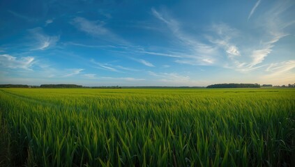 Summer corn crop in a field, highlighting seasonal farming practices