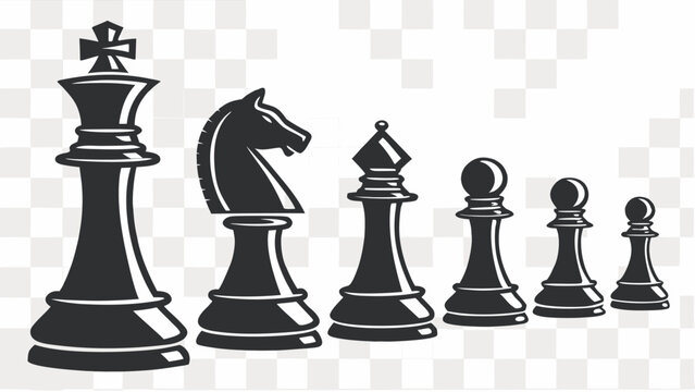 Strategic Mastery: Minimalist Chess Piece Sequence