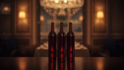 Close-up of wine bottles with blurred background, used for UI backdrop or editorial headers, National Wine Day