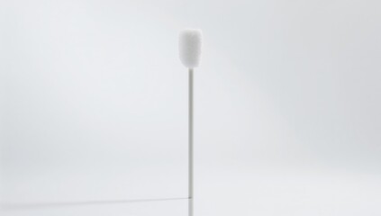 Cotton swab positioned against a white backdrop, highlighting its role in skincare and hygiene routines