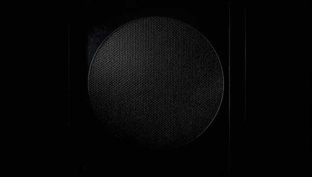 Dark background with circular mesh pattern texture, used as a digital interface backdrop, World Environment Day - Powered by Adobe