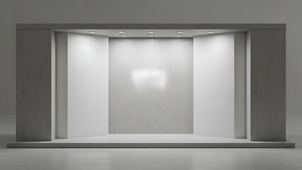 Empty Stage with Spotlight and Curtains.