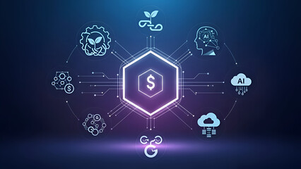 Digital Currency Ecosystem Illustration