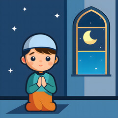 Elegant Ramadan Typography Design with Islamic Calligraphy & Festive Glow