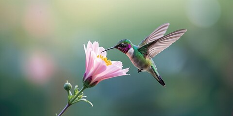 Bright hummingbird with iridescent feathers resting amid foliage, highlighting avian diversity