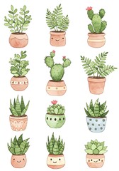 小さな鉢植えの仲間たち