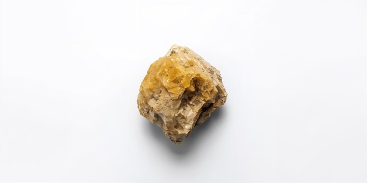 Yellow natural stone with a polished surface used as a decorative element, neutral tone for design projects