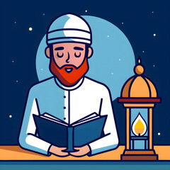 Elegant Ramadan Typography Design with Islamic Calligraphy & Festive Glow