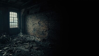 Industrial building damage caused by economic crisis and seismic activity, highlighting maintenance issues