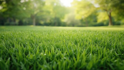 Sports field surface with grass texture serving as a background for athletic layouts or promotional materials