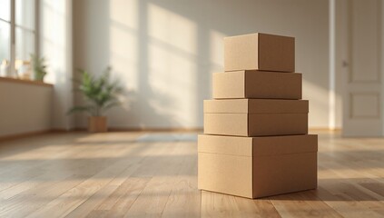 Assorted cardboard boxes in a warehouse setting, focusing on storage efficiency