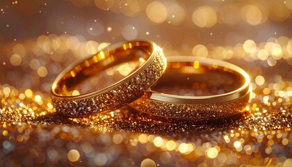 golden wedding rings