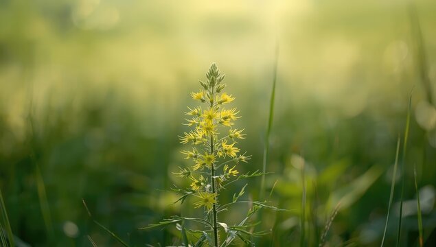 Yellow Sweet Clower herb Melilotus officinalis, plant with potential therapeutic properties, botanical conservation