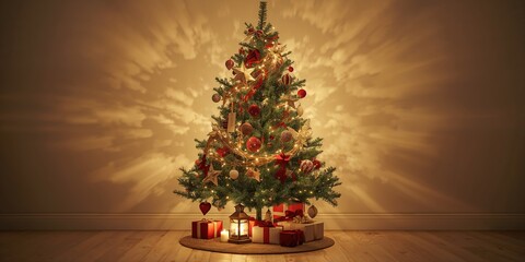 Decorative handmade ornaments on a tree within a cozy indoor setting, highlighting artisanal holiday crafts