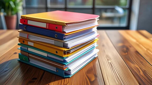 積み重ねられた本が知識と学習の蓄積を表す静物表現