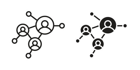 Social network icon flat and stroke collection for ui ux work. © Oliver