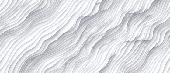 White abstract background with flow texture geometry rough groove.