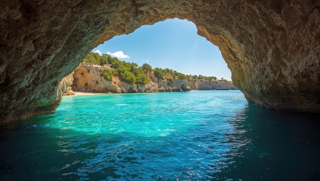 Scenic natural rock formation functioning as a popular tourist site, highlighting erosion processes