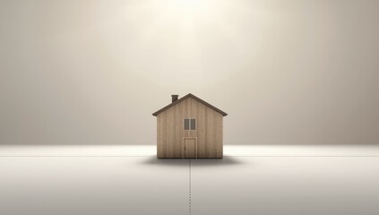 Split residential structure showing property partition in divorce proceedings, highlighting real estate disputes