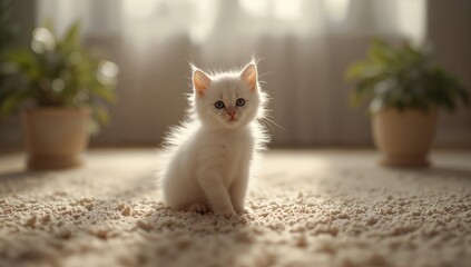 Cute feline resting indoors, highlighting pet companionship during National Pet Month