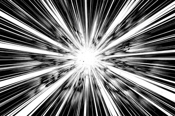 Obraz premium Manga art featuring animated radial vertical and diagonal comic speed line concentration styles