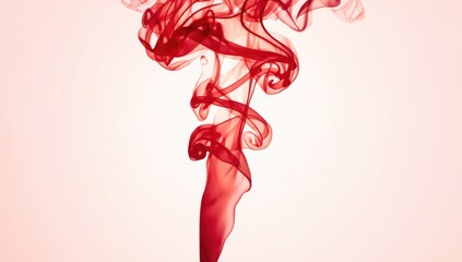 Bright red smoke billowing on a light backdrop, highlighting color vibrancy and movement