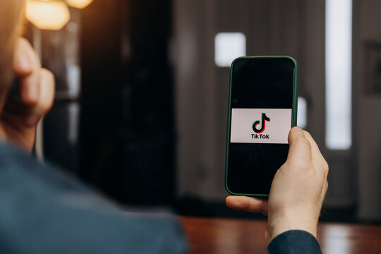 iPhone display with TikTok app