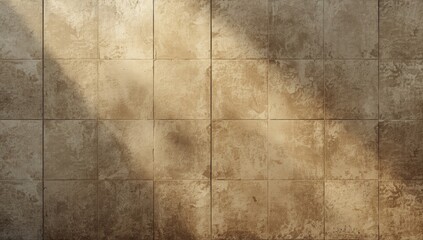 Naklejka premium Grunge sable patterned tile surface serving as wall and floor backdrop for architectural projects