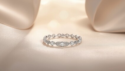 Silver bracelet jewelry as a fashionable accessory, highlighting reflective surface and design details