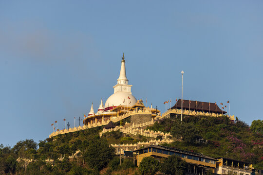 Mahamevnawa Buddhist Monastery on a Hilltop Near Ella, Sri Lanka