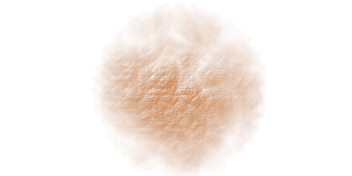 Warm Coral Textured Abstract Shape, Crumpled Plastic Circle Element Isolated on White for Skincare and Beauty Branding - Powered by Adobe