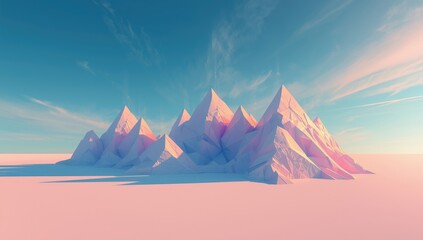 Jagged mountain summits with steep slopes designed for outdoor recreation, Earth Day